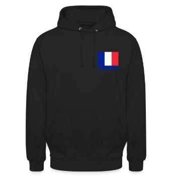 France - Sweat-shirt à capuche unisexe - noir - Devant - Alina (178cm) & Michal (187cm)