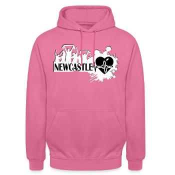 Newcastle Sport Fan Motive - Unisex Hoodie - pink - Front - Alina (178cm) & Michal (187cm)