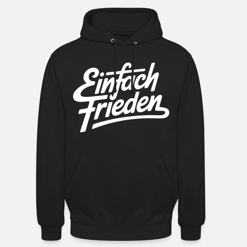 Simplement la paix - Sweat-shirt à capuche unisexe - noir