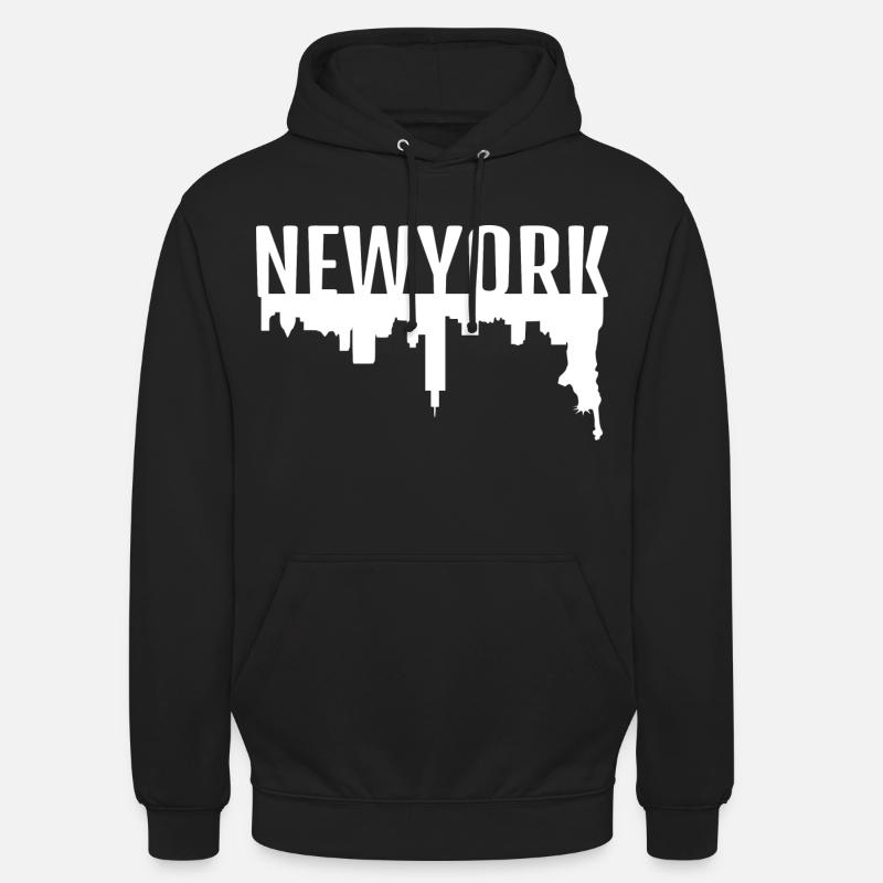 New York - Sweat-shirt à capuche unisexe - noir