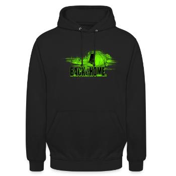 Back at home - Unisex Hoodie - Schwarz - Vorne - Alina (178cm) & Michal (187cm)