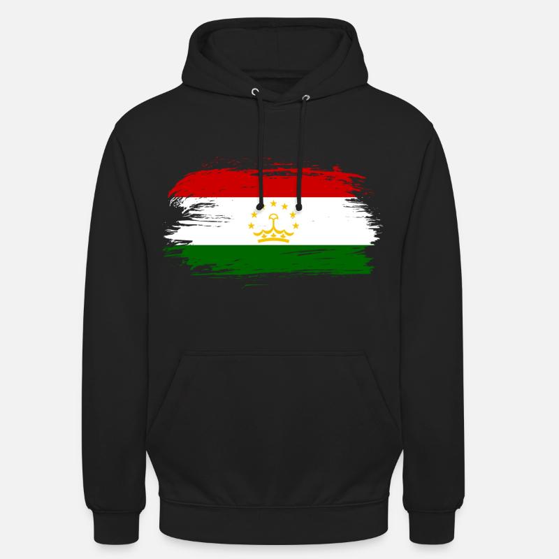 Drapeau du Tadjikistan drapeau - Sweat-shirt à capuche unisexe - noir