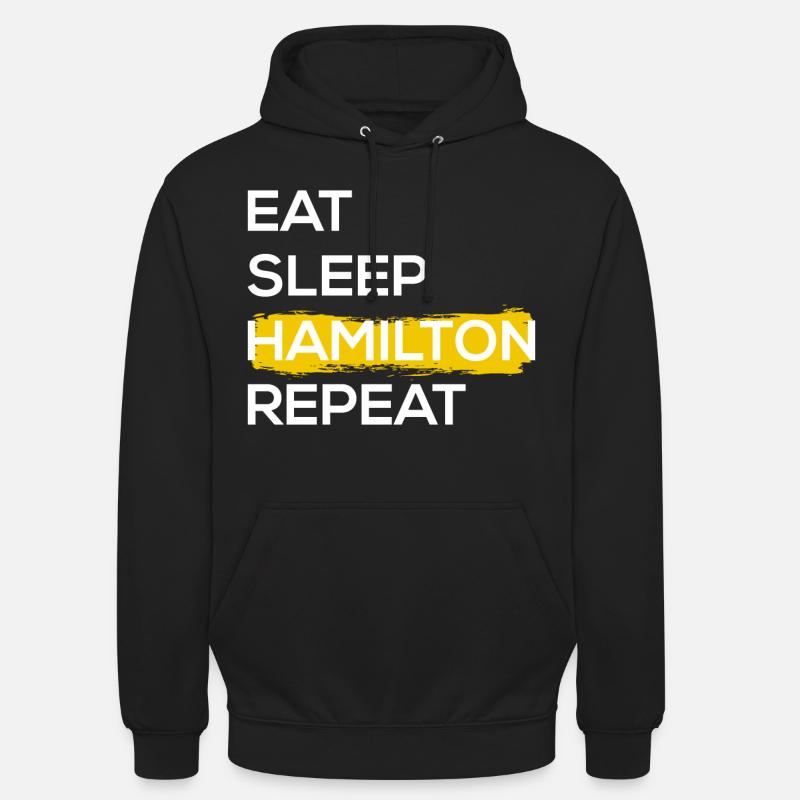 Mangez Sleep Hamilton Repeat II - Sweat-shirt à capuche unisexe - noir