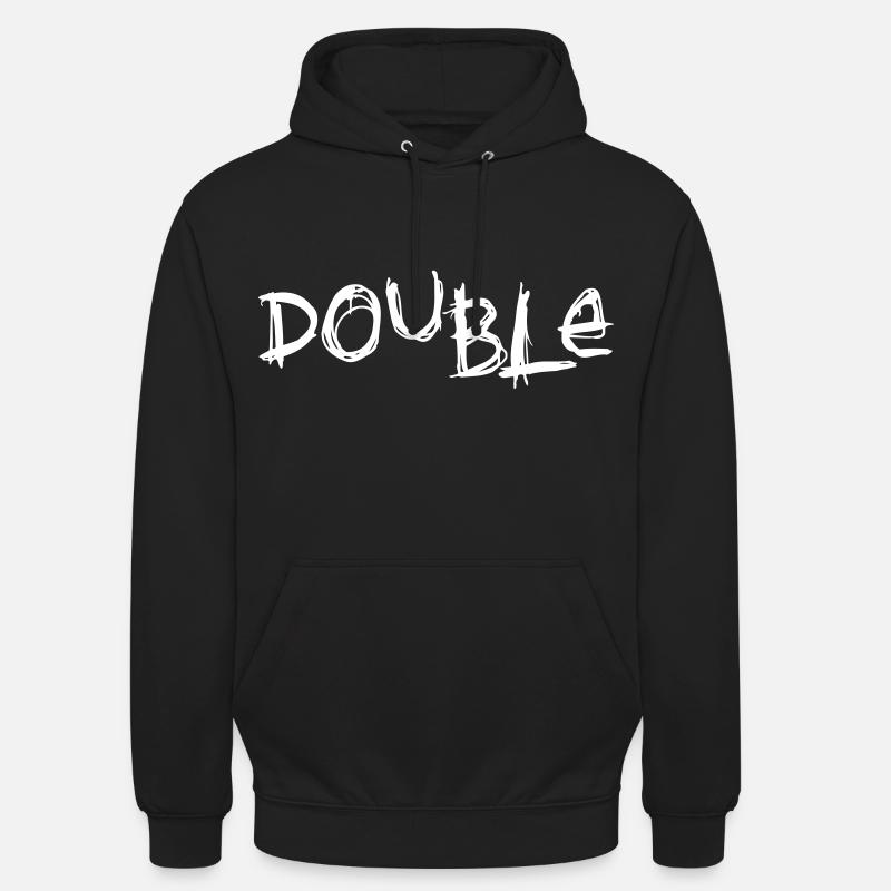 Double Trouble Partnerlook - Sweat-shirt à capuche unisexe - noir