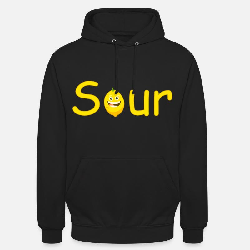 Sauer Zitrone grinsend Comic - Unisex Hoodie - Schwarz