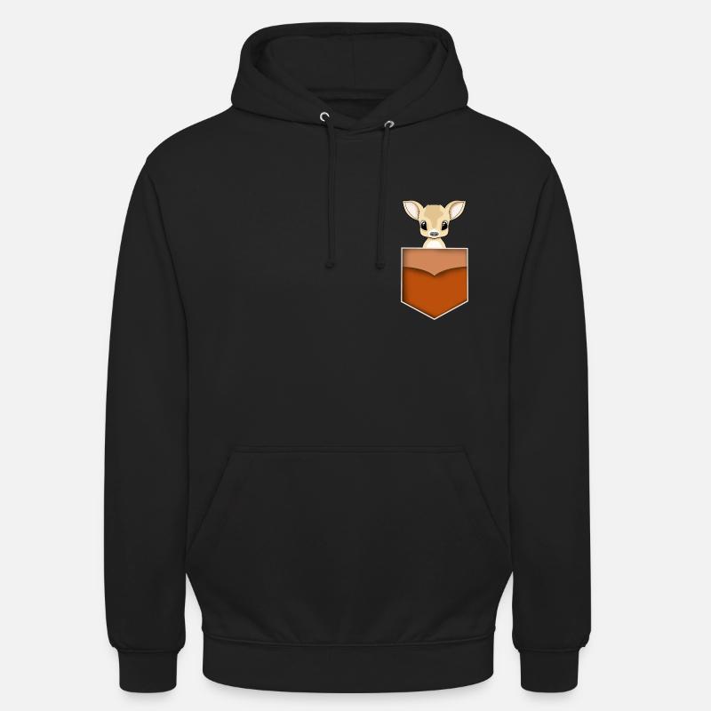 Poche cerf Bambi dans la poche - Sweat-shirt à capuche unisexe - noir
