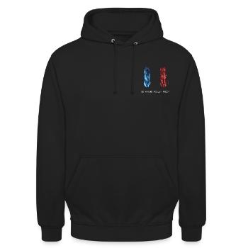 Matrix Pilule Rouge Et Pilule Bleue - Sweat-shirt à capuche unisexe - noir - Devant - Alina (178cm) & Michal (187cm)