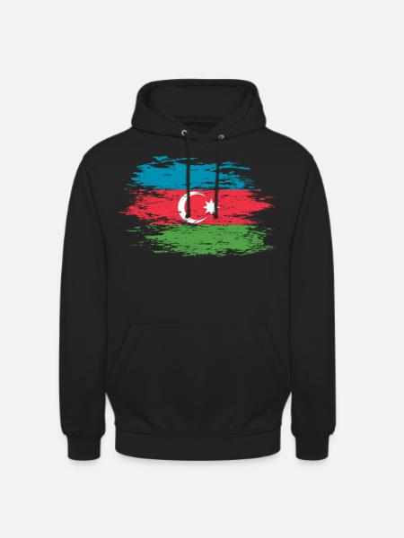 Azerbaïdjan utilisé - Sweat-shirt à capuche unisexe - noir