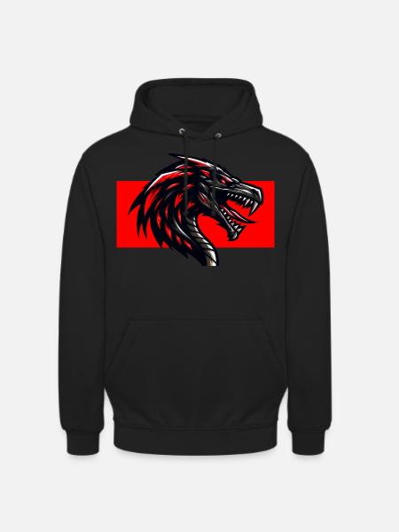 Roter Drache - Unisex Hoodie - Schwarz
