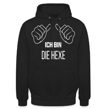 Halloween Party Funny T-Shirt - Unisex Hoodie - black - Front - Alina (178cm) & Michal (187cm)