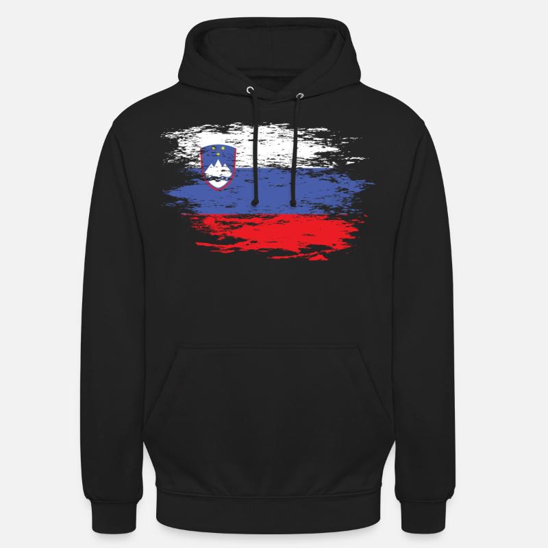 Drapeau de la Slovénie utilisé - Sweat-shirt à capuche unisexe - noir