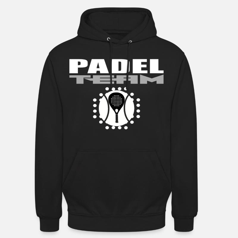 Padelschläger-Design mit modernem Stil - Unisex Hoodie - Schwarz