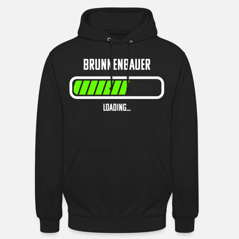 Brunnenbauer Beruf Loading Ladebalken - Unisex Hoodie - Schwarz