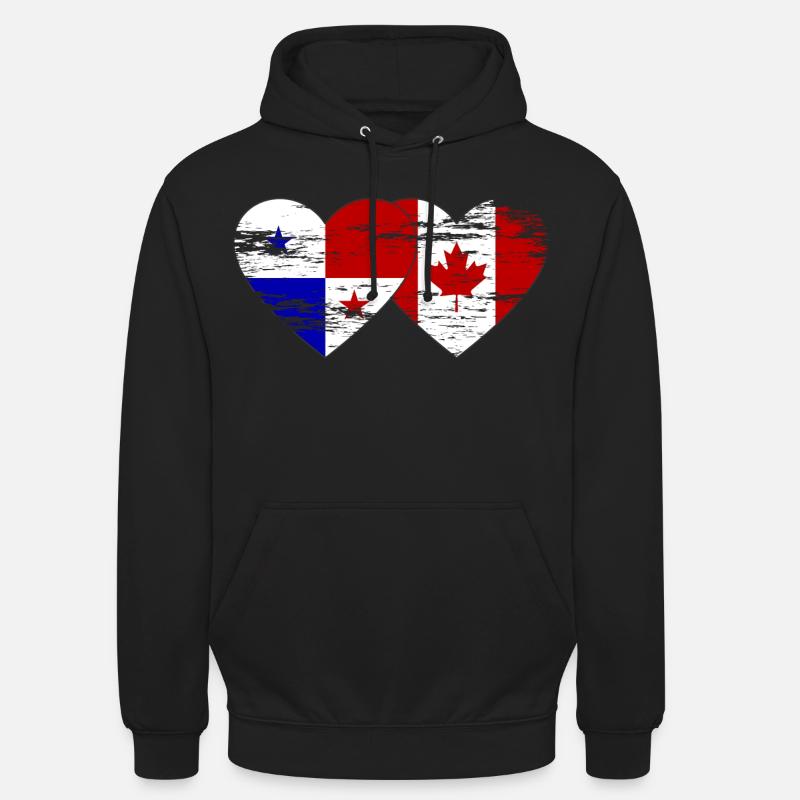 Drapeau du Panama Canada utilisé - Sweat-shirt à capuche unisexe - noir