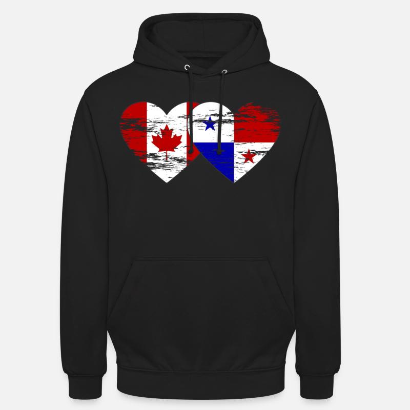 Canada Panama Drapeau utilisé - Sweat-shirt à capuche unisexe - noir