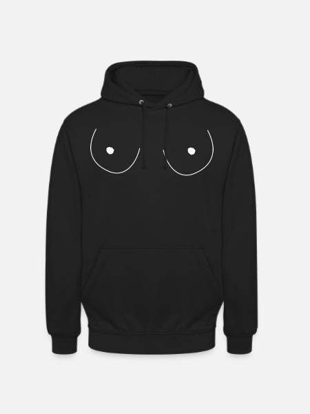Titten Geschenk T Shirt - Unisex Hoodie - Schwarz