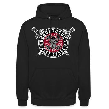 Gerüstbauer Alte Garde - Unisex Hoodie - Schwarz - Vorne - Alina (178cm) & Michal (187cm)