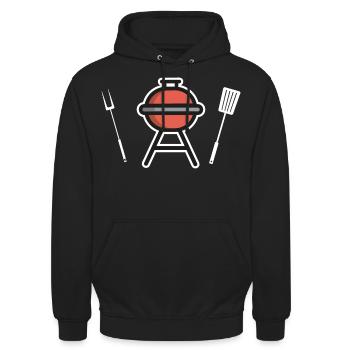 Grill Icon Grill Heure d’été - Sweat-shirt à capuche unisexe - noir - Devant - Alina (178cm) & Michal (187cm)