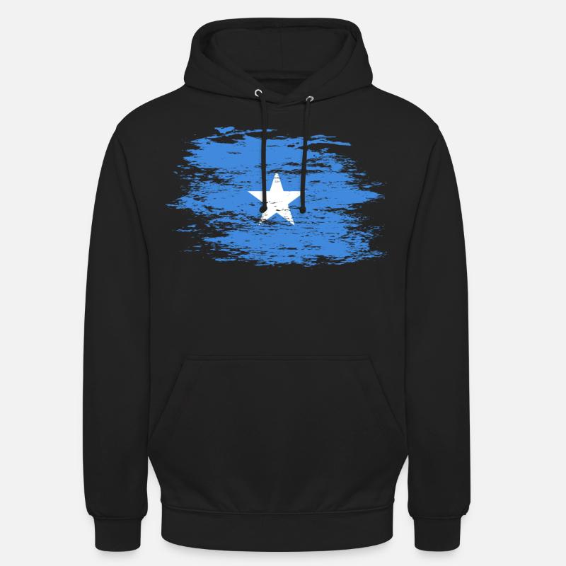 Drapeau de la Somalie utilisé - Sweat-shirt à capuche unisexe - noir