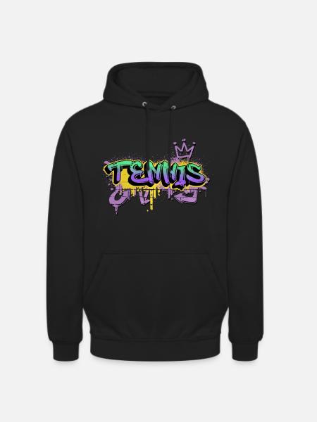 Tennis Graffiti Spray Sprayer Player Sports - Unisex Hoodie - black