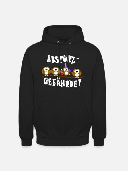 ABSTURZGEFÄHRDET - Unisex Hoodie - Schwarz