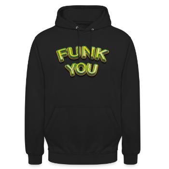 Funk you - Unisex Hoodie - Schwarz - Vorne - Alina (178cm) & Michal (187cm)