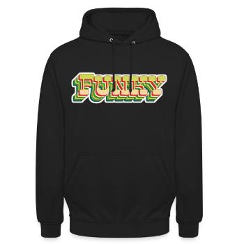 Funky Vintage - Unisex Hoodie - Schwarz - Vorne - Alina (178cm) & Michal (187cm)
