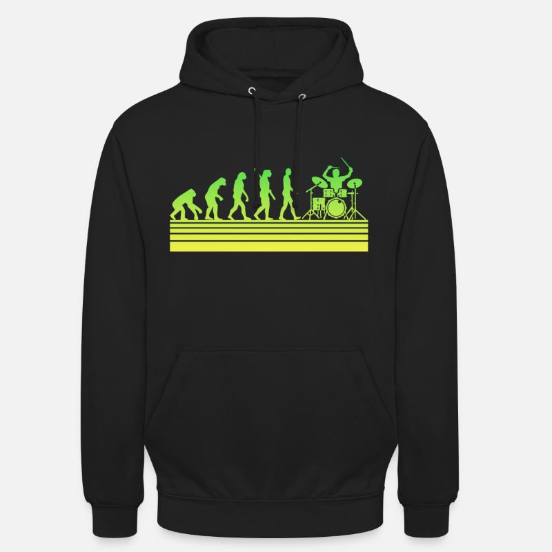 Drums Drummer Evolution - Unisex Hoodie - black
