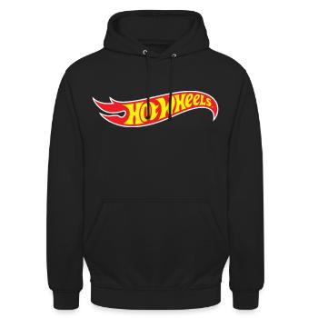 Hot Wheels Klassisches Logo - Unisex Hoodie - Schwarz - Vorne - Alina (178cm) & Michal (187cm)