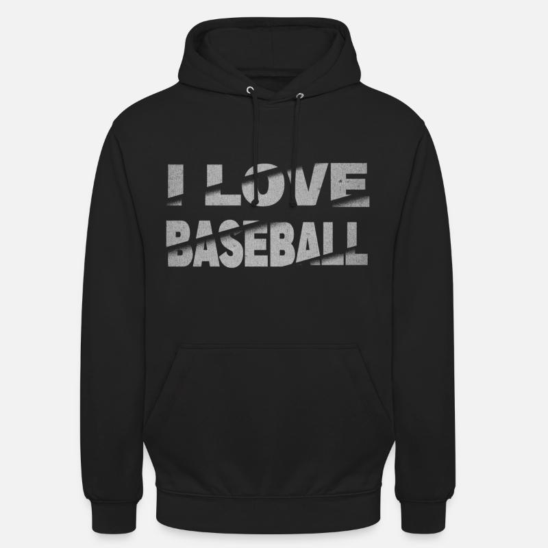 J’adore le baseball - Sweat-shirt à capuche unisexe - noir