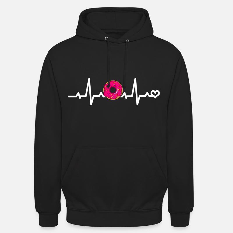 Pinker Donut Liebe - Unisex Hoodie - Schwarz