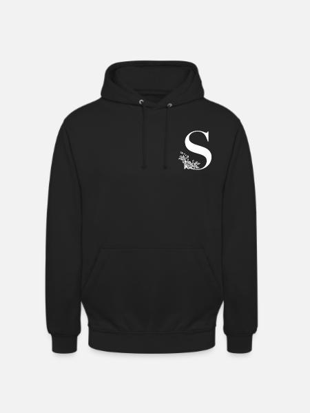 Letter S - Unisex Hoodie - black