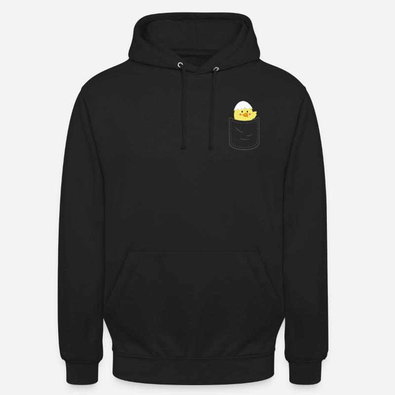 Cute chick breast bag - Unisex Hoodie - black