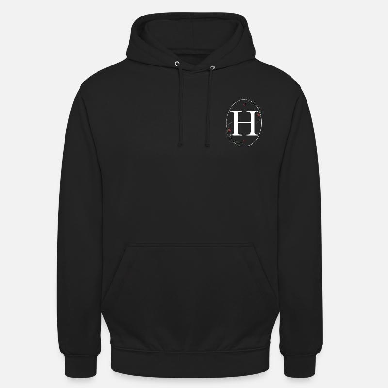 Buchstabe H - Unisex Hoodie - Schwarz