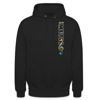 Music tye die - Unisex Hoodie - black - Front - Alina (178cm) & Michal (187cm)
