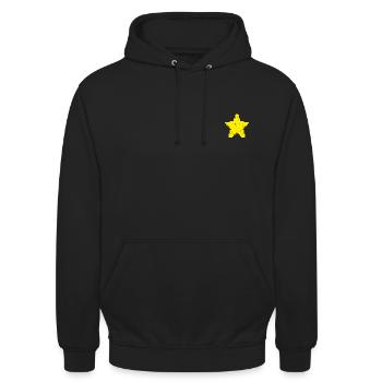 Etoile qui brille Galaxie Mario - Sweat-shirt à capuche unisexe - noir - Devant - Alina (178cm) & Michal (187cm)