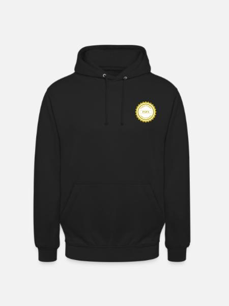 Gütesiegel / Papa / Englisch / Klein - Unisex Hoodie - Schwarz