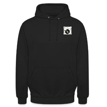 “If it’s nice,play it twice” Sticker - Unisex Hoodie - Schwarz - Vorne - Alina (178cm) & Michal (187cm)
