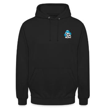 Sesamstraße Krümelmonster Om Nom Nom Klein - Unisex Hoodie - Schwarz - Vorne - Alina (178cm) & Michal (187cm)