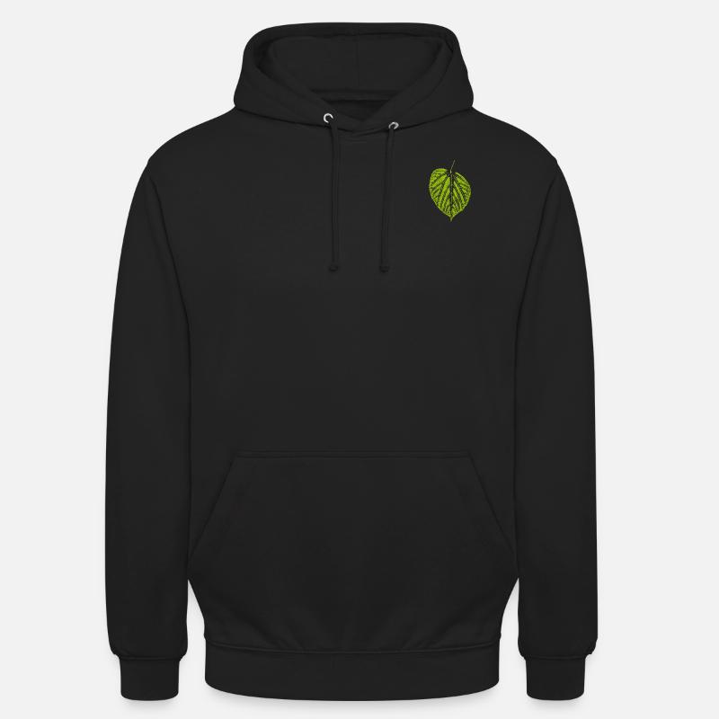 Feuille de tilleul / feuille LINDE - Nature & Forêt - Sweat-shirt à capuche unisexe - noir