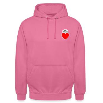 Aktien Broker Crypto Bitcoin Daytrader T-Shirt - Unisex Hoodie - Pink - Vorne - Alina (178cm) & Michal (187cm)