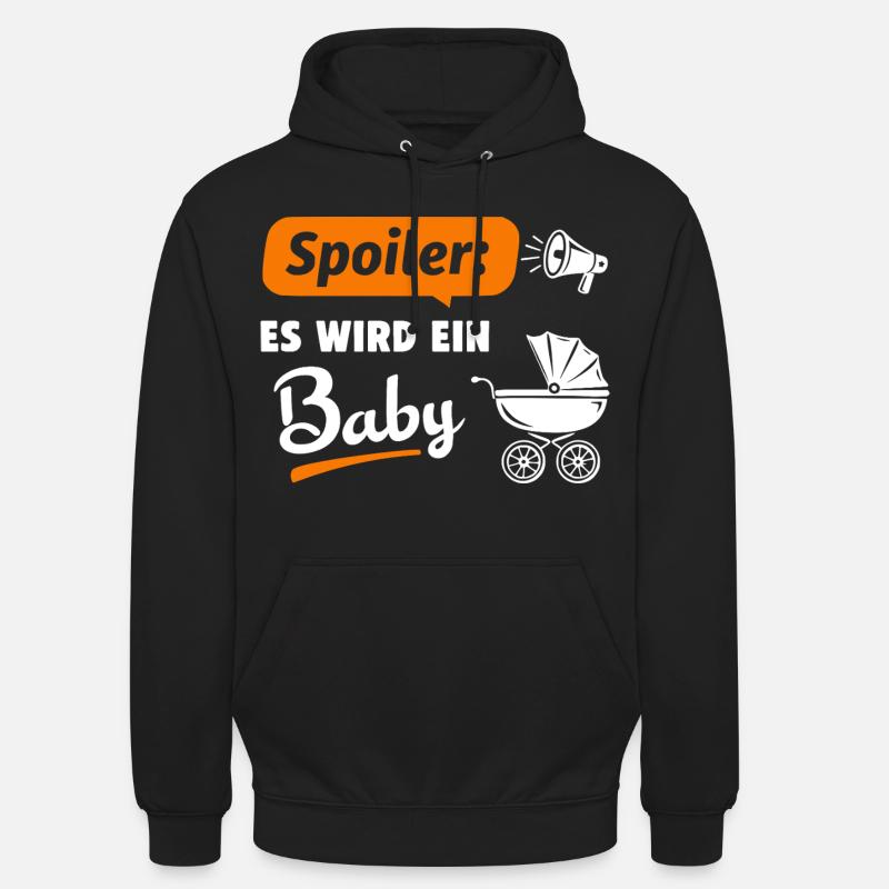 Spoiler : Ça va être un bébé - Sweat-shirt à capuche unisexe - noir