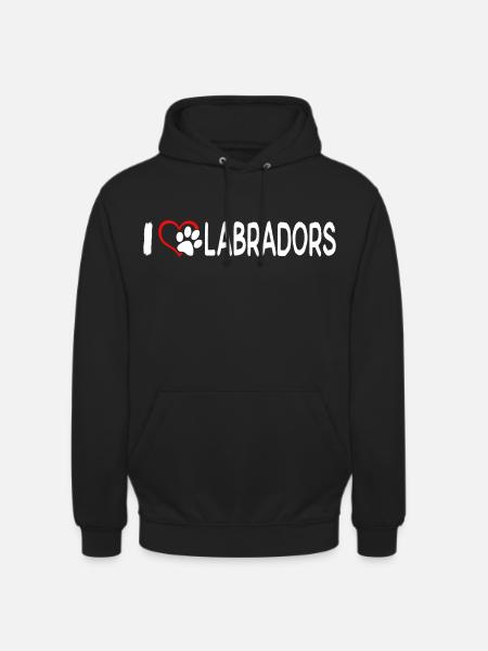 I love Labradors - Unisex Hoodie - black