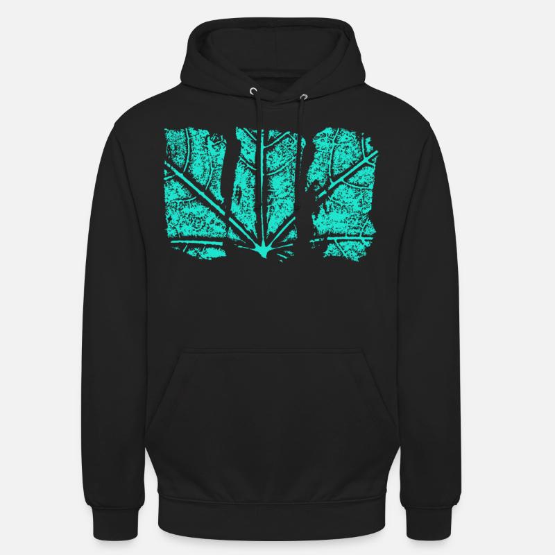 Leaves Structure - Abstract Pattern - Unisex Hoodie - black