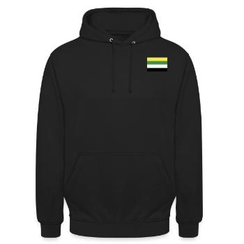 Le drapeau Cétérosexuel / Skoliosexuel - Sweat-shirt à capuche unisexe - noir - Devant - Alina (178cm) & Michal (187cm)