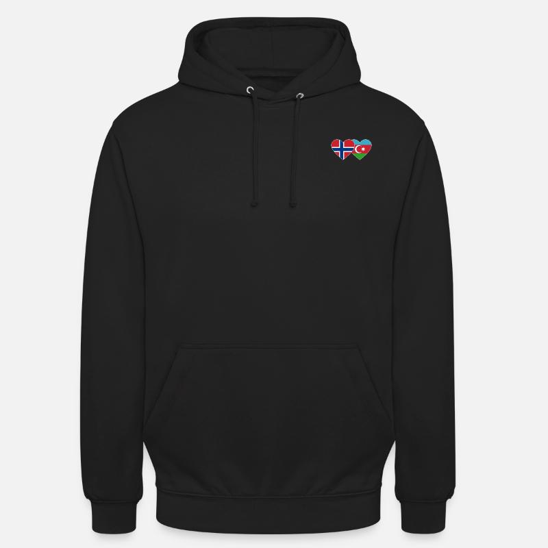 Norvège Drapeau azerbaïdjanais - Sweat-shirt à capuche unisexe - noir