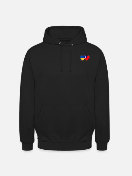 Drapeau de l’Ukraine Taïwan - Sweat-shirt à capuche unisexe - noir