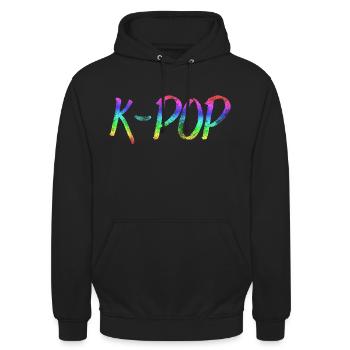 K-POP - Unisex Hoodie - black - Front - Alina (178cm) & Michal (187cm)