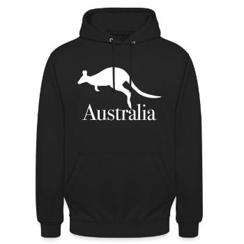 Australien - Unisex Hoodie - Schwarz - Vorne - Alina (178cm) & Michal (187cm)