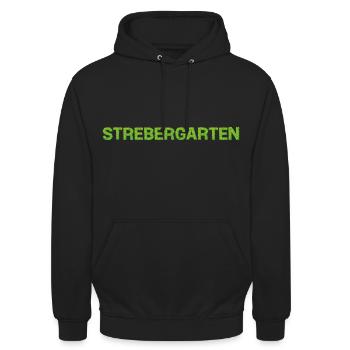 Strebergarten Schrebergarten Kleingarten Garten - Unisex Hoodie - Schwarz - Vorne - Alina (178cm) & Michal (187cm)